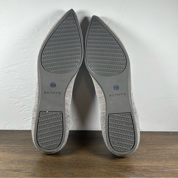 Rothy's The Point Heather Grey Women's Ballet Flats size 8.5 - Picture 5 of 7